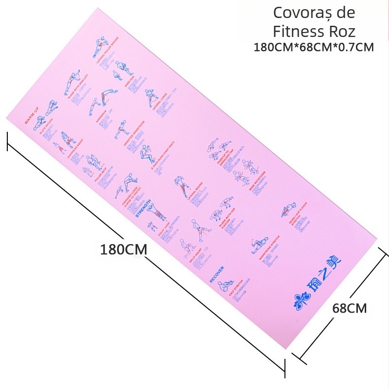 Saltea de fitness din PVC pentru bărbați, producători de saltele de yoga antiderapante, sporturi transfrontaliere, saltea de antrenament profesional din cauciuc pentru acasă