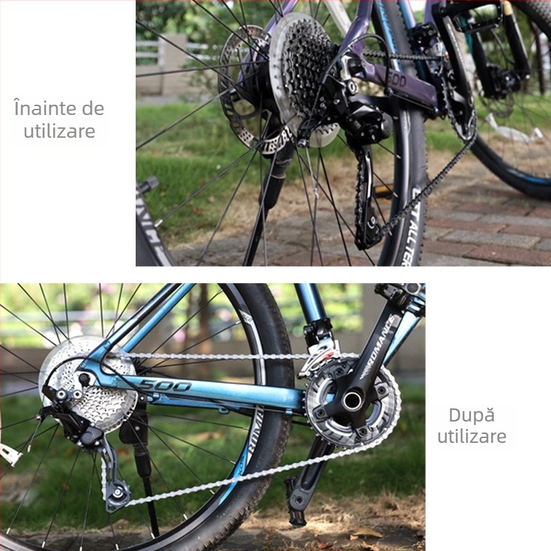 Spalator lanț bicicletă perie mare pentru curățarea volantei, scule de reparare și întreținere a bicicletelor de munte, perie de curățare a lanțului de bicicletă
