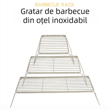 Convenabil pliabil grătar grătar multifuncțional raft de gătit din oțel inoxidabil suport pentru aragaz BBQ grătar plasă raft camping oală raft