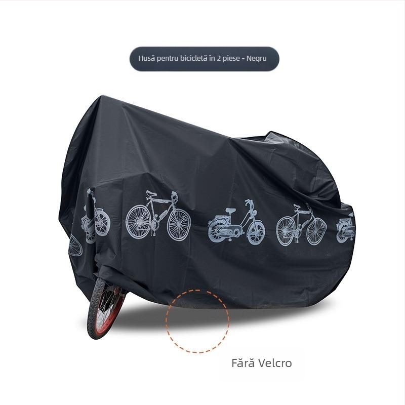 Husă auto PEVA cu un singur strat pentru bicicletă electrică, rezistentă la praf, ploaie și soare, haine pentru bicicletă electrică