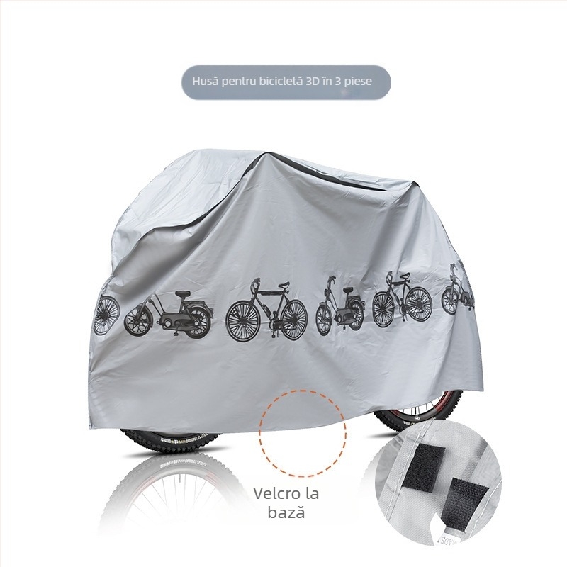 Husă auto PEVA cu un singur strat pentru bicicletă electrică, rezistentă la praf, ploaie și soare, haine pentru bicicletă electrică