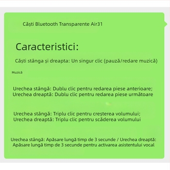 Căști Bluetooth fără fir Saino, potrivite pentru 16Promax, Apple 15Pro, Huawei, Oppo, Xiaomi, cu încărcare Typec