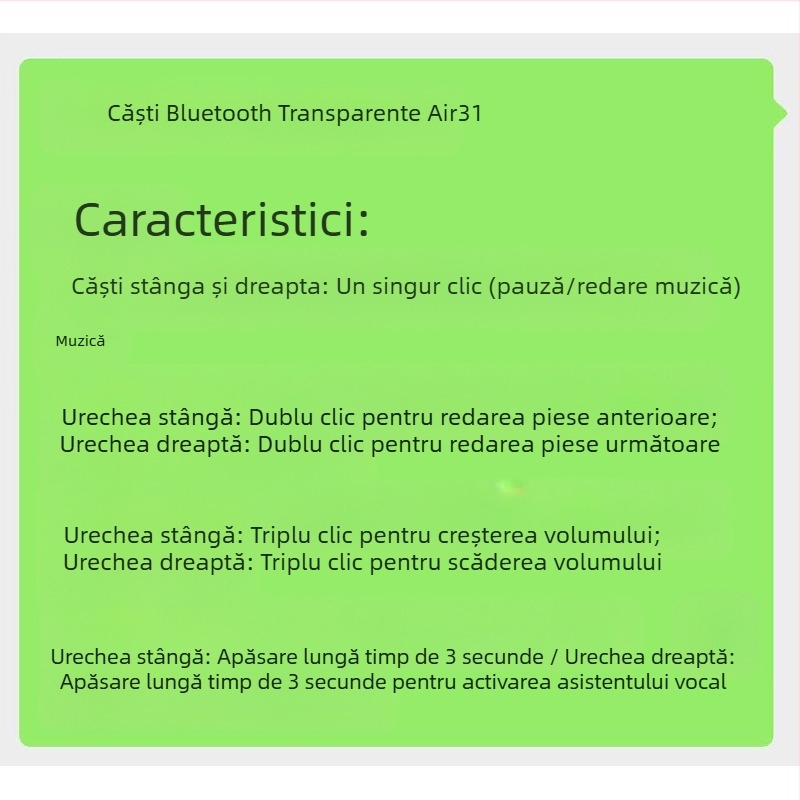 Căști Bluetooth fără fir Saino, potrivite pentru 16Promax, Apple 15Pro, Huawei, Oppo, Xiaomi, cu încărcare Typec