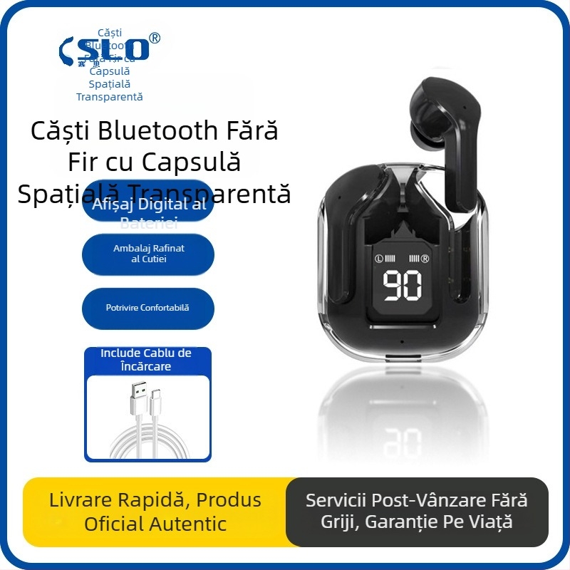 Căști Bluetooth fără fir Saino, potrivite pentru 16Promax, Apple 15Pro, Huawei, Oppo, Xiaomi, cu încărcare Typec