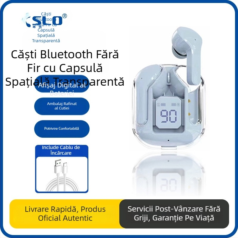 Căști Bluetooth fără fir Saino, potrivite pentru 16Promax, Apple 15Pro, Huawei, Oppo, Xiaomi, cu încărcare Typec