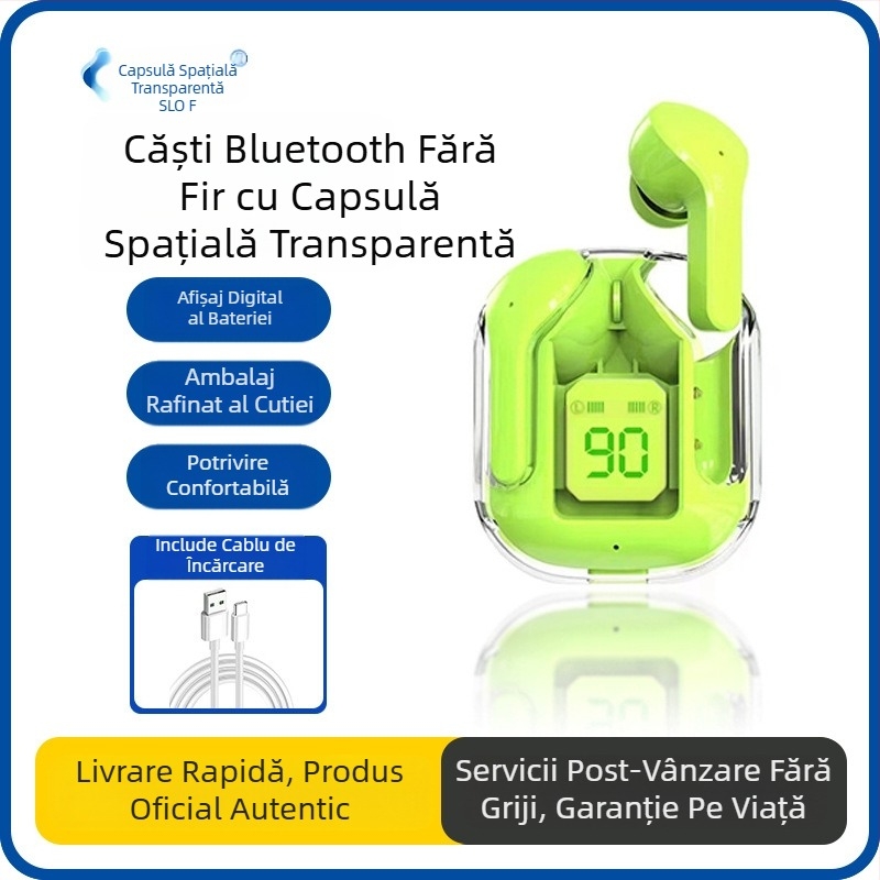 Căști Bluetooth fără fir Saino, potrivite pentru 16Promax, Apple 15Pro, Huawei, Oppo, Xiaomi, cu încărcare Typec