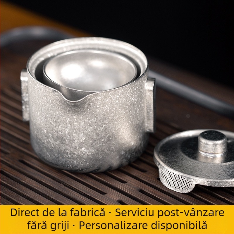 Ceainic Kung Fu portabil, portabil, ușor, din titan pur, pentru exterior, ceainic, ceainic Kung Fu, ceainic de călătorie, ceainic de camping, ceainic de ceai Kung Fu, ceainic de ceai în aer liber ...