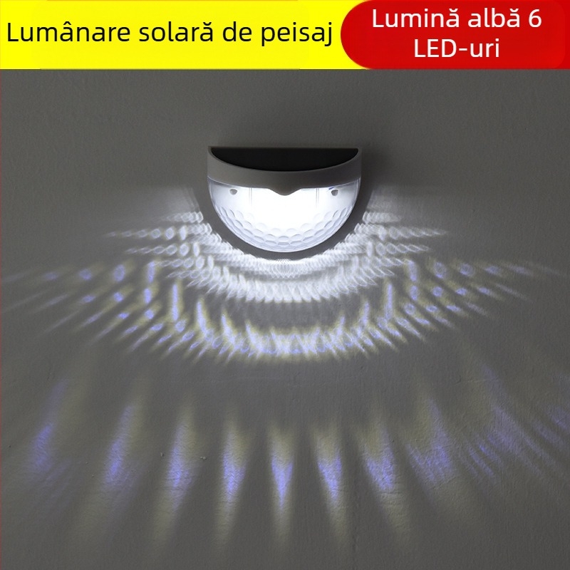 Lampă solară Amazon, lampă de perete cu LED, semicirculară, lumină de atmosferă pentru grădină, lumină solară pentru gardul piscinei, lampă de grădină