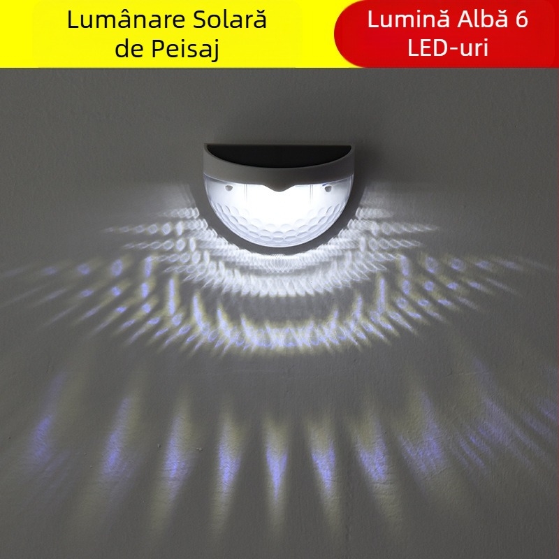 Lampă solară Amazon, lampă de perete cu LED, semicirculară, lumină de atmosferă pentru grădină, lumină solară pentru gardul piscinei, lampă de grădină