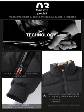 Jachetă căptușită cu bumbac, cu guler vertical, caldă, pentru bărbați, toamnă și iarnă, nouă, lejeră, asortată, casual, jachetă pentru bărbați, jachetă căptușită cu puf, jachetă căptușită cu bumbac, transfrontalieră