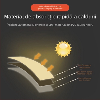 Sac de apă solară în aer liber Camping portabil baie baie caldă sac călătorie Camping capacitate mare pliabilă sac de stocare a apei