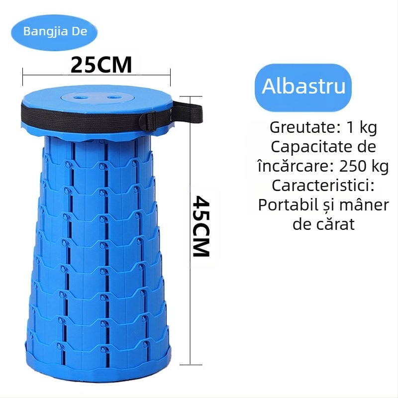 Scaun retractabil în aer liber, scaun pliabil, portabil, scaun retractabil reglabil pentru călătorii, scaun retractabil pentru acasă, scaun de noapte pentru piața de noapte