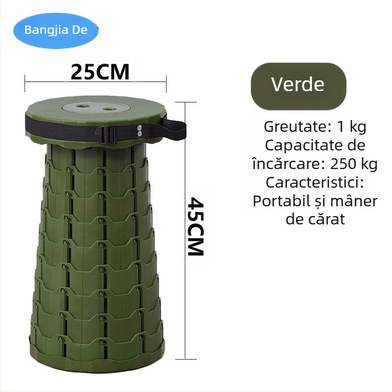 Scaun retractabil în aer liber, scaun pliabil, portabil, scaun retractabil reglabil pentru călătorii, scaun retractabil pentru acasă, scaun de noapte pentru piața de noapte