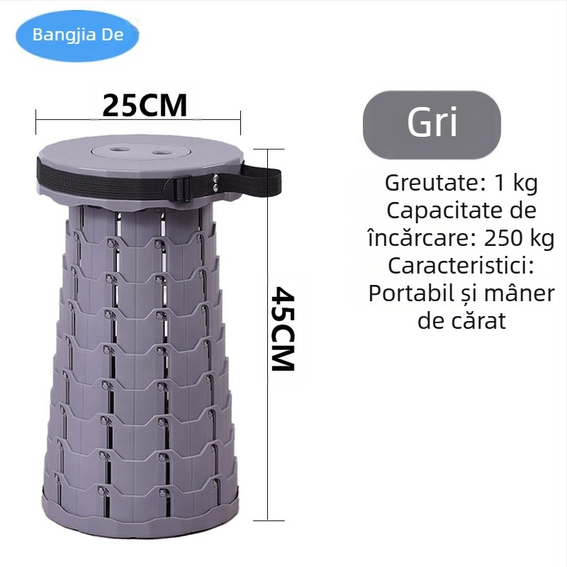 Scaun retractabil în aer liber, scaun pliabil, portabil, scaun retractabil reglabil pentru călătorii, scaun retractabil pentru acasă, scaun de noapte pentru piața de noapte