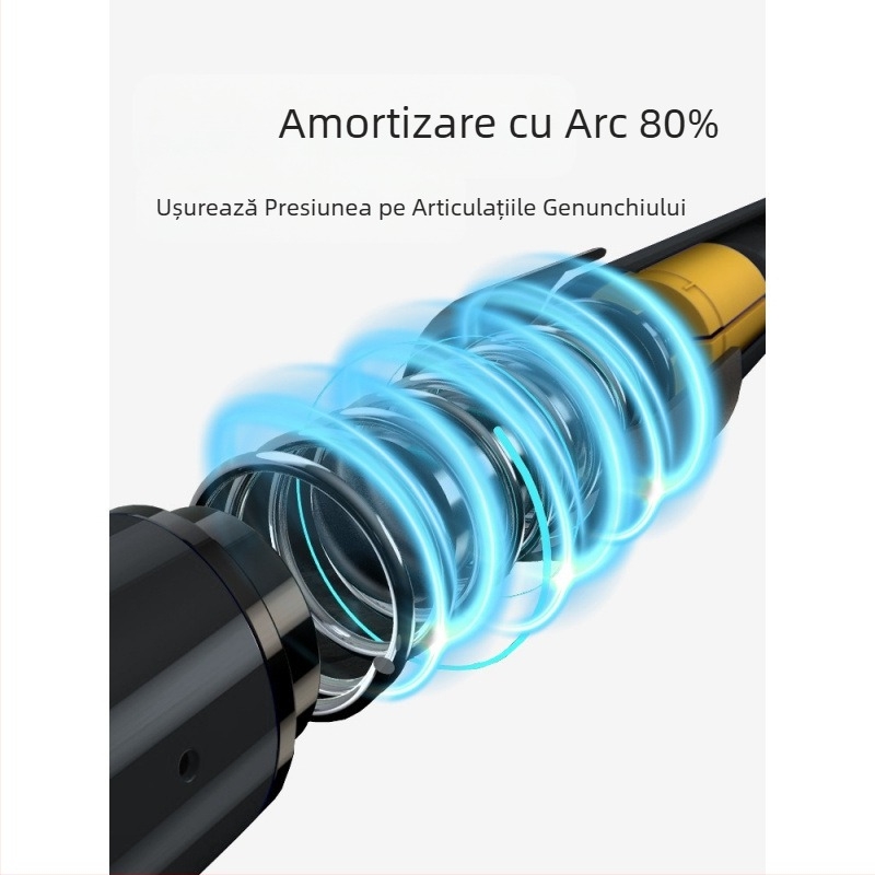 Alpinism baston telescopic pliabil din carbon, baston profesional în aer liber, drumeții, alpinism, echipament anti-alunecare, cârjă