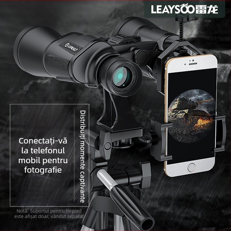 Binoclu Lei cu lamă lungă 20x50, de mare putere, vedere nocturnă HD în lumină slabă, pentru evenimente militare profesionale în aer liber