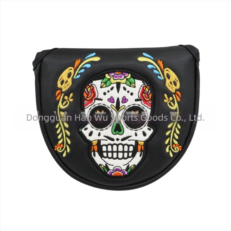 Husă pentru club de golf, husă pentru stâlp, costum de stâlp din lemn, husă pentru stâlp de împingere cu craniu, en-gros, comerț electronic transfrontalier, producători noi