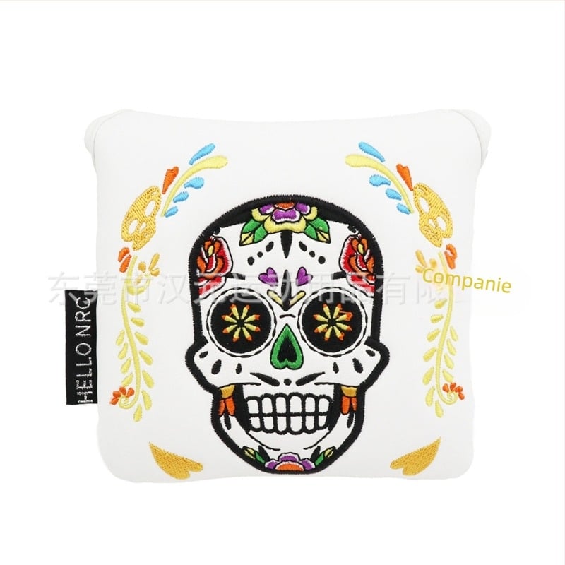 Husă pentru club de golf, husă pentru stâlp, costum de stâlp din lemn, husă pentru stâlp de împingere cu craniu, en-gros, comerț electronic transfrontalier, producători noi