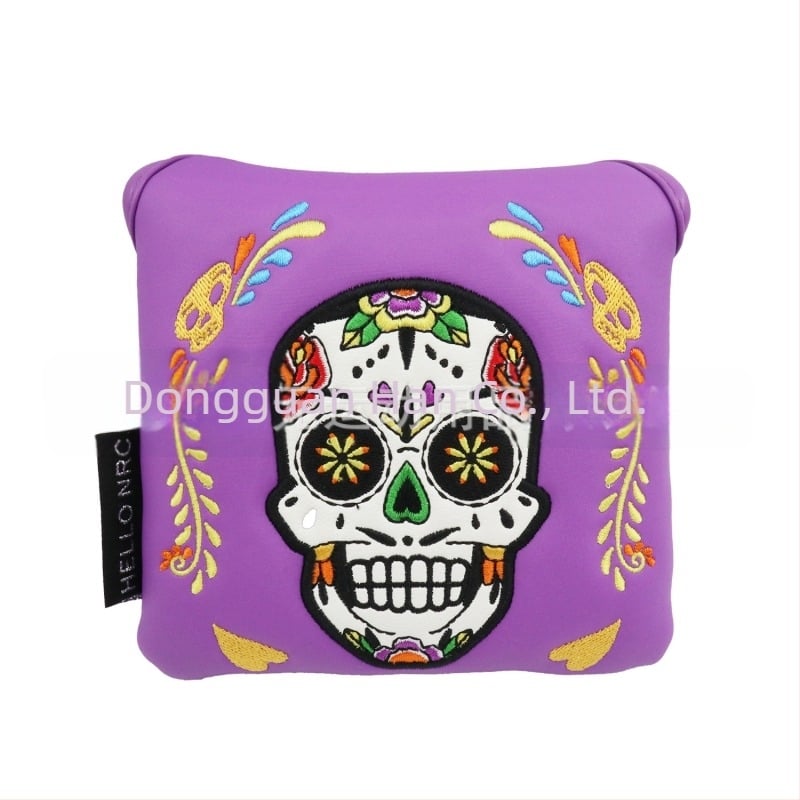 Husă pentru club de golf, husă pentru stâlp, costum de stâlp din lemn, husă pentru stâlp de împingere cu craniu, en-gros, comerț electronic transfrontalier, producători noi