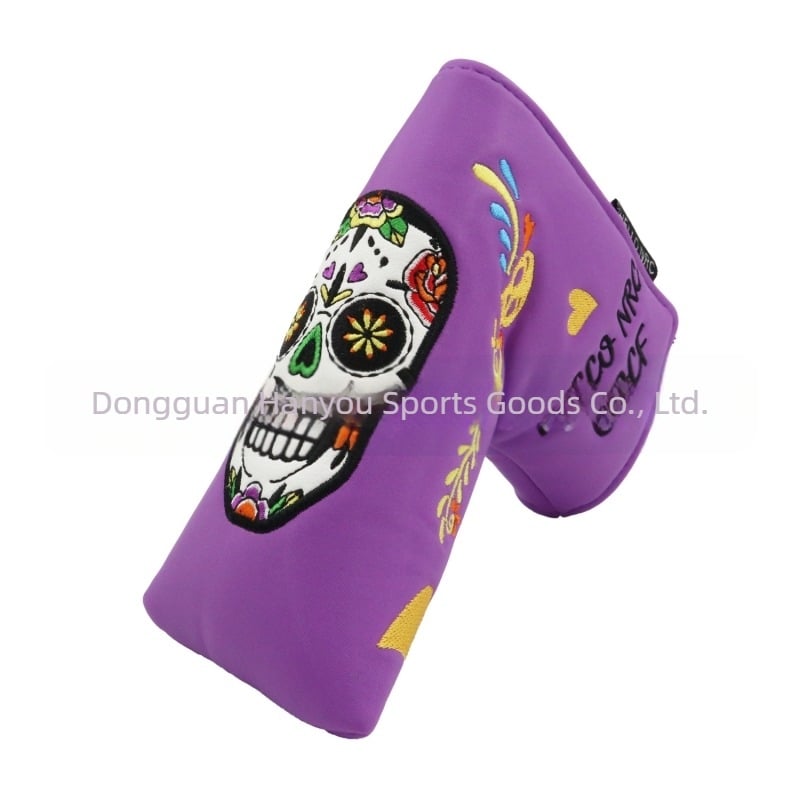 Husă pentru club de golf, husă pentru stâlp, costum de stâlp din lemn, husă pentru stâlp de împingere cu craniu, en-gros, comerț electronic transfrontalier, producători noi