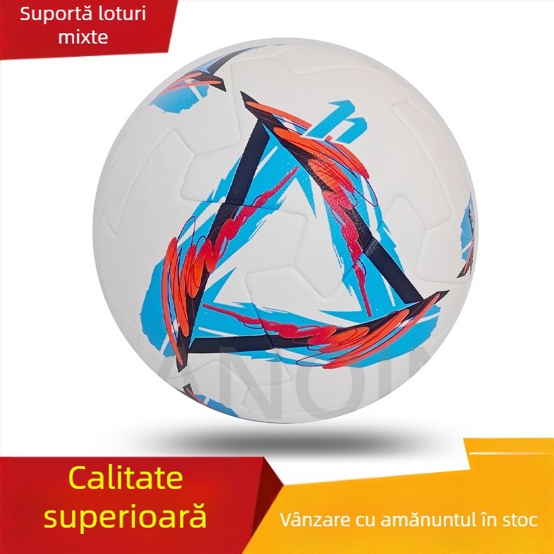 Noua minge de fotbal nr. 5, rezistentă la explozie, rezistentă la uzură, din PU, fără sudură, cu lipire termică, en-gros, în stoc