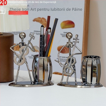 Suport pentru pixuri vintage din fier forjat pentru muzicieni, decorațiuni creative pentru casă, sufragerie, birou, în stoc en-gros