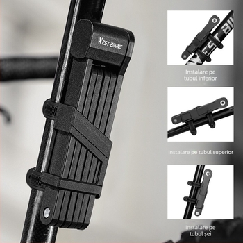 Lacăt pliabil pentru bicicletă de munte West Rider, lacăt pentru bicicletă, lacăt pentru mașină de drum, lacăt pentru motocicletă, lacăt pentru mașină electrică, echipament antifurt