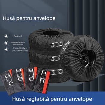 Husă de protecție pentru anvelope auto, din tafta 190T, vânzare la nivel transfrontalieră, husă de rezervă pentru anvelope de zăpadă, husă de depozitare pentru roți