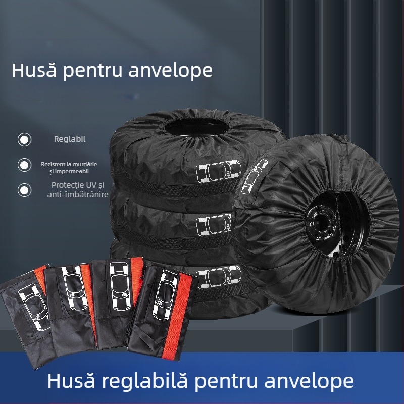 Husă de protecție pentru anvelope auto, din tafta 190T, vânzare la nivel transfrontalieră, husă de rezervă pentru anvelope de zăpadă, husă de depozitare pentru roți