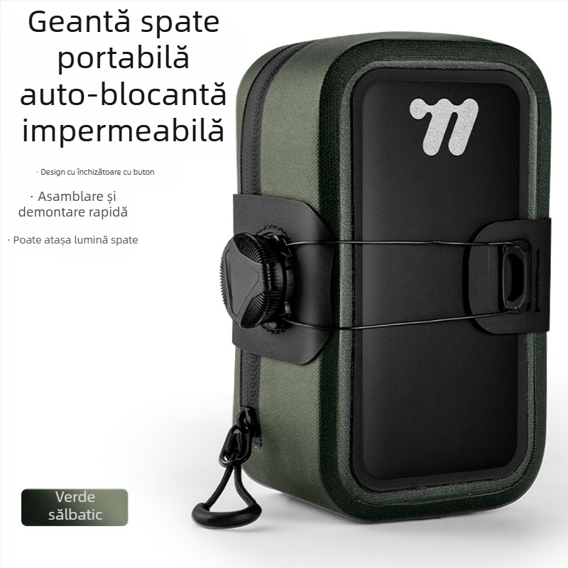 West Rider Geantă de bicicletă cu autoblocare Geantă de șa pentru bicicletă de munte, autostradă, impermeabilă Geantă de depozitare portabilă pentru scule Geantă de pernă