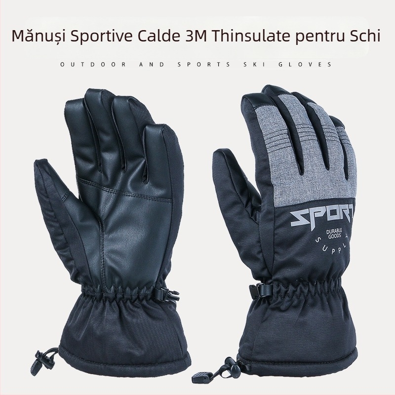 Mănuși de protecție solară cu cinci degete, rezistente la vânt, impermeabile, pentru schi, alpinism, călărie, sport, sport, sport în aer liber