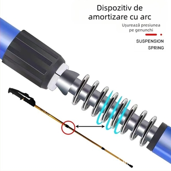 Bețe de drumeție pliabile pentru călătorii în aer liber, en-gros, cârje retractabile din trei secțiuni din aliaj de aluminiu, producători