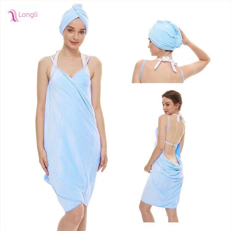 Prosop Bainard Salon de înfrumusețare Prosop de baie Sling Fustă de baie Coral Fleece costum de baie Uscare rapidă Îngroșare Creștere En-gros