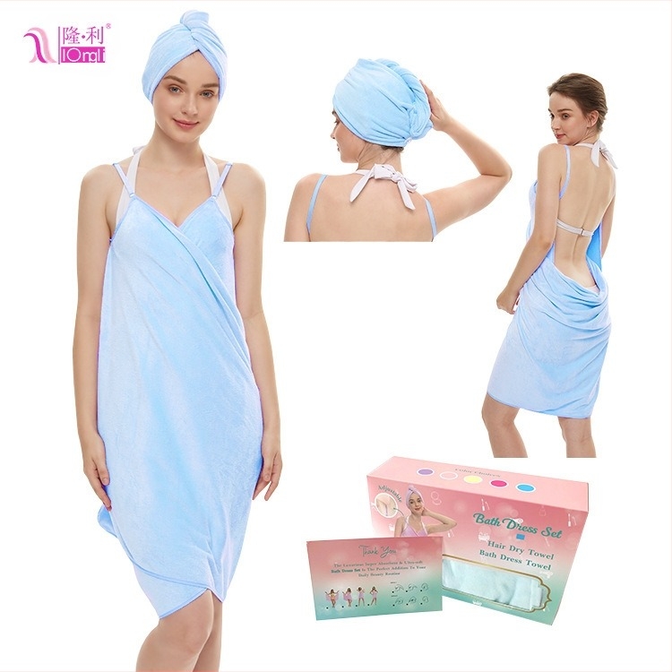 Prosop Bainard Salon de înfrumusețare Prosop de baie Sling Fustă de baie Coral Fleece costum de baie Uscare rapidă Îngroșare Creștere En-gros