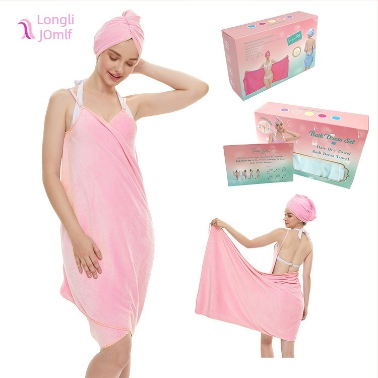 Prosop Bainard Salon de înfrumusețare Prosop de baie Sling Fustă de baie Coral Fleece costum de baie Uscare rapidă Îngroșare Creștere En-gros