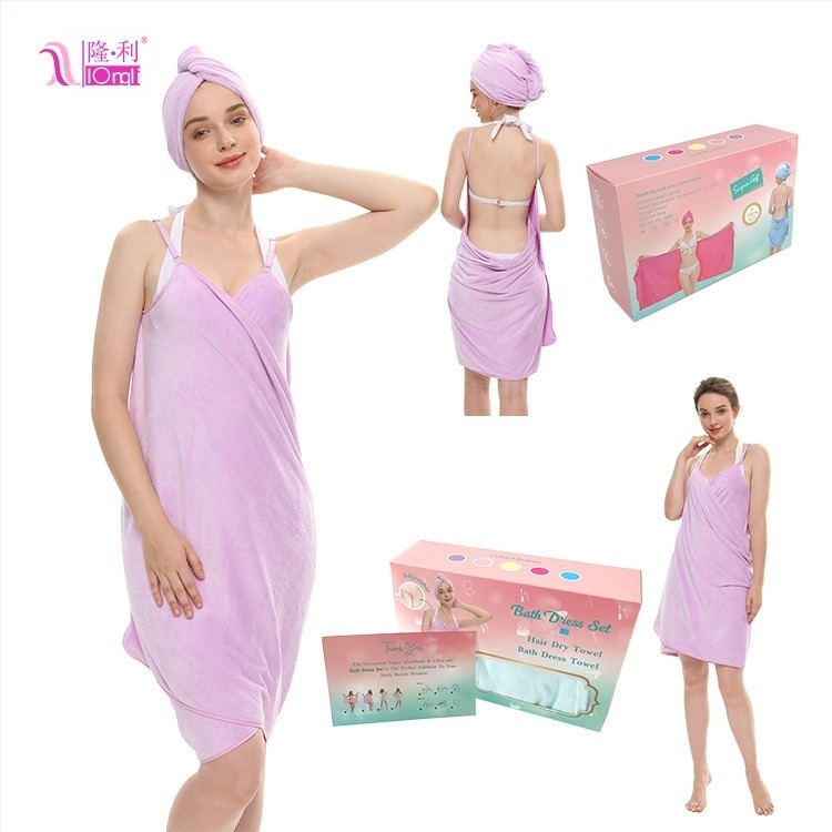 Prosop Bainard Salon de înfrumusețare Prosop de baie Sling Fustă de baie Coral Fleece costum de baie Uscare rapidă Îngroșare Creștere En-gros