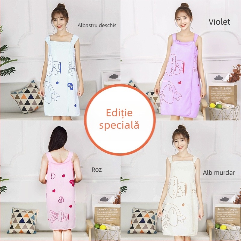 Prosop Bainard Salon de înfrumusețare Prosop de baie Sling Fustă de baie Coral Fleece costum de baie Uscare rapidă Îngroșare Creștere En-gros