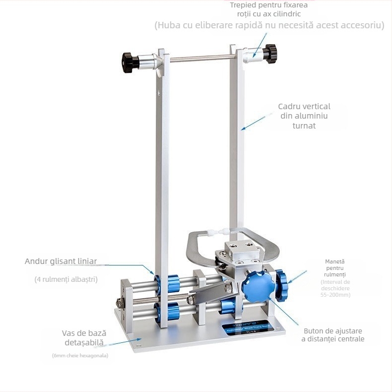 TOOPERE Masă de ajustare a inelului de bicicletă Masă de corecție a inelului de roată pentru biciclete de munte Set de roți Corecție a inelului de cadru Reglare a inelului de cadru Instrument de ajustare a inelului de cadru