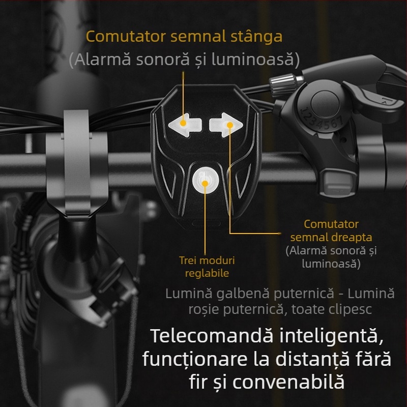 Bicicletă telecomandă coada lumină claxon drum wireless bliț coada lumină Hot Wheels Mountain Bike noapte echitatie lumină de avertizare