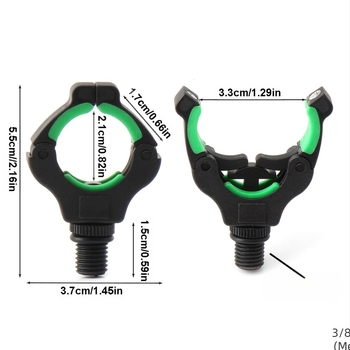 Accesorii de pescuit pentru bibliotecă în stil european Jishi transfrontalier, clemă magnetică din plastic din nailon negru și verde, suport pentru tijă, accesorii pentru cap