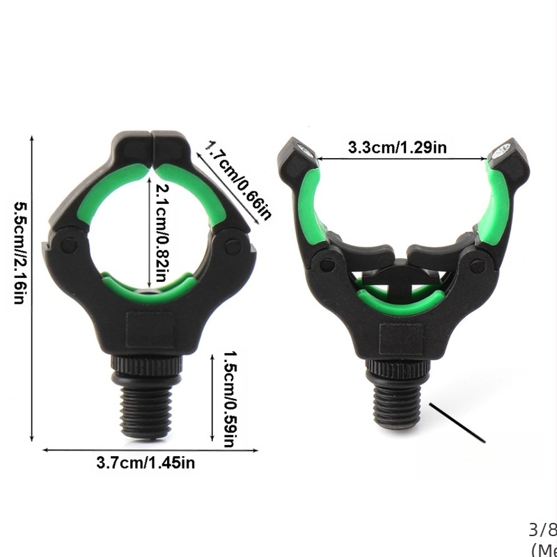 Accesorii de pescuit pentru bibliotecă în stil european Jishi transfrontalier, clemă magnetică din plastic din nailon negru și verde, suport pentru tijă, accesorii pentru cap