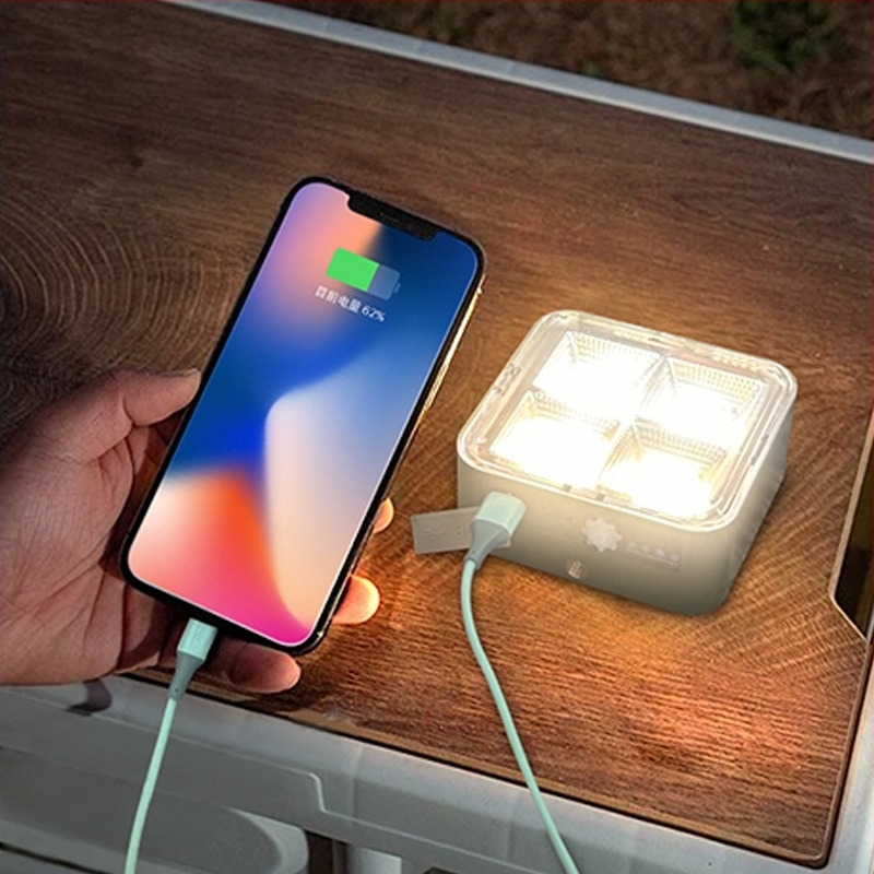 Lampă de lucru cu energie solară, lampă portabilă pentru comerț exterior, iluminat exterior cu mai multe fișiere, lampă de cort de camping, încărcare multifuncțională