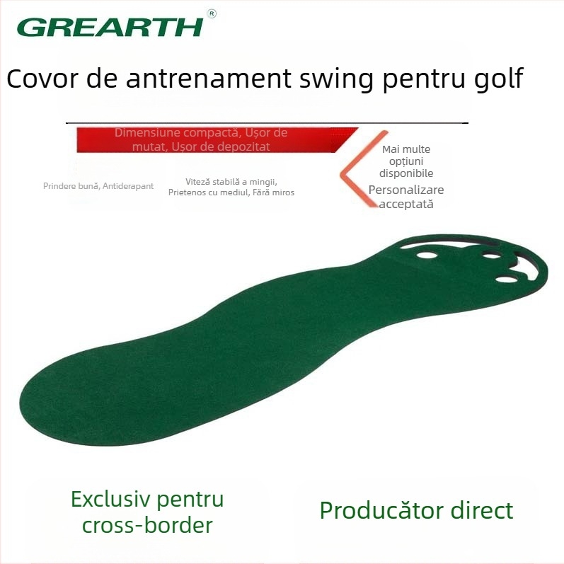 Grs Amazon Source, ajutor de antrenament pentru golf de la producător, pentru utilizare în exterior și în interior, green de golf cu picior mare