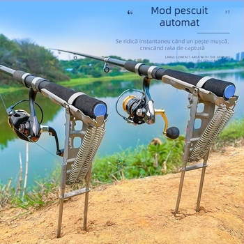 1 buc 1/4 inch pescuit undiță de pescuit automată din oțel inoxidabil, tijă de pescuit cu pârghie, tijă de pescuit cu lanț, tijă de pescuit cu lanț, tijă de pescuit cu lanț, tijă de pescuit cu lanț