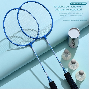 Rachetă de badminton Bestcard, produse originale, en-gros, mâner dublu din burete, aliaj multicolor, rachetă pentru adulți, generație de studenți