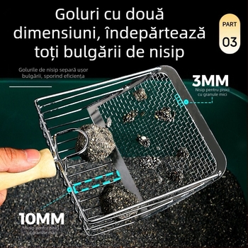 Lopată pentru așternut pentru pisici, lopată cu gaură fină, lopată mare din metal, oțel inoxidabil, lopată cu bentonită, minereu de așternut pentru pisici, bază de lopată, artefact