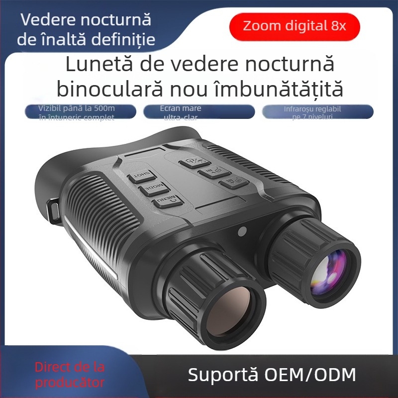 Nou dispozitiv transfrontalier de vedere nocturnă 4K, full-color, cu ecran mare ultra-clar, zoom digital 8x, dispozitiv de vedere nocturnă în infraroșu pentru exterior