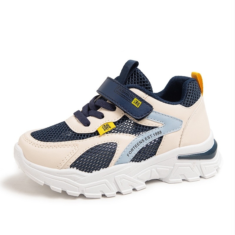 Pantofi sport pentru băieți 2024, pantofi de vară din plasă, mari, pentru copii, suprafață respirabilă din plasă, vară, cu o singură plasă, cu gol, pentru copii, Tide