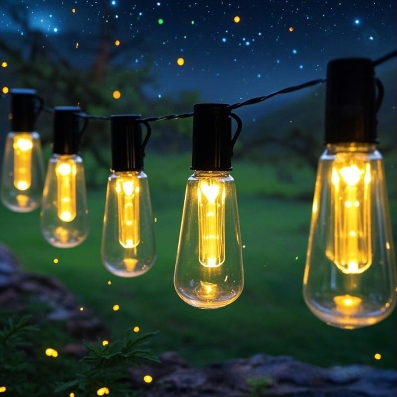 Lumini solare impermeabile pentru exterior s14 cu șir de lumini antice cu papaya G50 decorative G40 pentru cort de camping cu baldachin