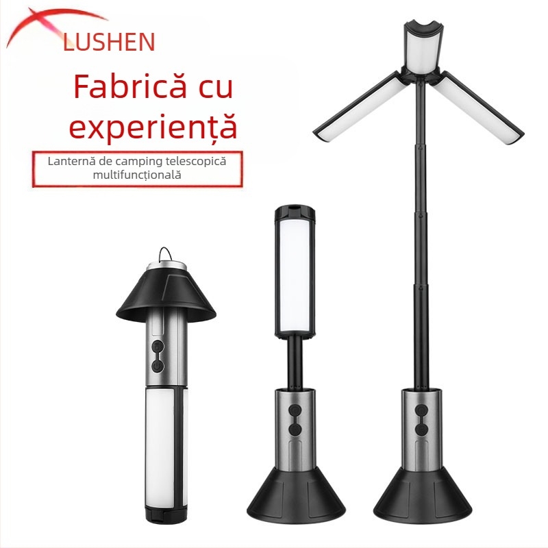 Lampă telescopică multifuncțională pentru exterior, nouă, transfrontalieră, lampă de camping, lampă de atmosferă pentru camping, lampă de camping, lanternă puternică